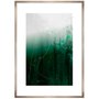 Quadro Decorativo Abstrato Moderno com Tons Verdes 70x90 cm