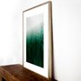 Quadro Decorativo Abstrato Moderno com Tons Verdes 70x90 cm