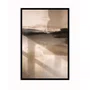 Quadro Decorativo Abstrato Neutro em Paleta Terrosa Bege, Marrom e Cinza