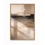 Quadro Decorativo Abstrato Neutro em Paleta Terrosa Bege, Marrom e Cinza