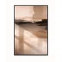 Quadro Decorativo Abstrato Neutro em Paleta Terrosa Bege, Marrom e Cinza