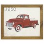Quadro Decorativo Carro Antigo Vermelho de 1950 - 40x30cm