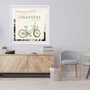 Quadro Decorativo com Espelho Bicicleta e Frase 50x50 cm