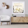 Quadro Decorativo com Espelho Bicicleta e Frase Sempre Explore 50x50 cm