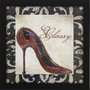 Quadro Decorativo com Imagem Sobreposta Sapato Scarpin Vermelho Classy 30x30cm
