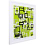 Quadro Decorativo com Impressão Personalizada Abstrata Retângulos 50x60cm