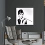 Quadro Decorativo com Moldura Branca Atriz Audrey Hepburn 70x70cm