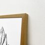 Quadro Decorativo com Moldura Natural Ilustração Asas de Anjo em Preto e Branco 90x90 cm