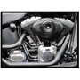 Quadro Decorativo com Moldura Preta Detalhes Motor de Motocicleta 70x50cm