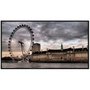 Quadro Decorativo com Moldura Preta Famosa Roda Gigante em Londres ao Entardecer 130x70cm