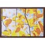Quadro Decorativo com Moldura Rústica Folhas Amarelas 90x60cm