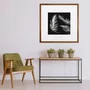 Quadro Decorativo com Moldura Rústica Silhueta Penas Brancas 50x50cm