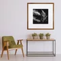 Quadro Decorativo com Moldura Rústica Silhueta Penas Brancas II 50x50cm