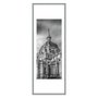 Quadro Decorativo com Profundidade Catedral com Moldura Prata 35x95cm