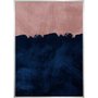 Quadro Decorativo Desenho Abstrato Azul e Rosê 50x70 cm