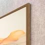 Quadro Decorativo Elegância Abstrata: Movimento de Ondas e Cores com Moldura e Vidro
