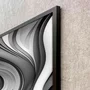 Quadro Decorativo em Espiral com Tons de Cinza Arte Moderna com Moldura e Vidro