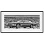 Quadro Decorativo em Preto e Branco Chevrolet Impala 1972 Clássico 140x70cm