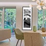Quadro Decorativo em Preto e Branco Frente Carro Antigo com Grade Cromada 50x120cm