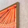 Quadro Decorativo Estilo Arte Artesanal em Fibras Naturais com Moldura e Vidro