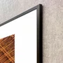 Quadro Decorativo Estilo Vime Rústico Tons Amadeirados com Moldura e Vidro