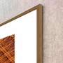 Quadro Decorativo Estilo Vime Rústico Tons Amadeirados com Moldura e Vidro