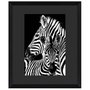 Quadro Decorativo Família Zebras Moldura Chanfrada Alto Padrão 110x130cm
