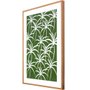 Quadro Decorativo Floral Verde com Moldura Marrom 50x70 cm