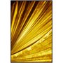 Quadro Decorativo Folha Amarela Dourada com Moldura Preta 80x120 cm