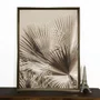 Quadro Decorativo  Folhas de Palmeiras com Moldura Laqueada Chanfrada 95x145 cm