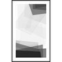 Quadro Decorativo Geométrico Abstrato em Preto e Branco - Escolha o Tamanho