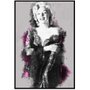 Quadro Decorativo Ilustração Marilyn Monroe com Detalhes Rosas 80x120cm