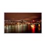 Quadro Decorativo Luzes Ponte do Brooklyn à Noite em Nova Iorque 150x80cm