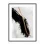 Quadro Decorativo Moderno Arte Abstrata com Moldura Robusta Preta
