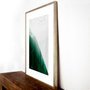 Quadro Decorativo Moderno Arte Abstrata com Tons Verdes 70x90 cm