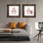 Quadro Decorativo Moderno Folhas e Flores em Linhas 80x80 cm