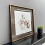 Quadro Decorativo Moderno Folhas e Flores em Linhas 80x80 cm