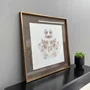 Quadro Decorativo Moderno Ilustrativo Folhas e Flores em Linhas 80x80 cm