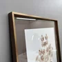 Quadro Decorativo Moderno Ilustrativo Folhas e Flores em Linhas 80x80 cm