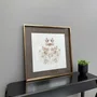 Quadro Decorativo Moderno Ilustrativo Folhas e Flores em Linhas 80x80 cm