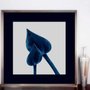 Quadro Decorativo Moderno Par de Botões Flor Tulipa Azul 85x85 cm
