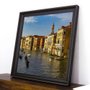 Quadro Decorativo Moldura Preta Canal de Veneza 70x70cm