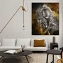 Quadro Decorativo Mulher Tela Canvas com Moldura 100x120 cm