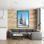 Quadro Decorativo Paisagem de Inverno Árvores 80x120cm