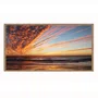 Quadro Decorativo Paisagem de Pôr do Sol no Mar com Reflexo na Agua