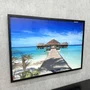 Quadro Decorativo Paisagem Praia Cabanas Sobre o Mar 100x70cm