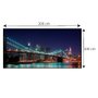 Quadro Decorativo Ponte do Brooklyn Noite em Nova York 200x100cm