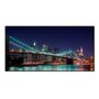 Quadro Decorativo Ponte do Brooklyn Noite em Nova York 200x100cm