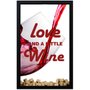 Quadro Decorativo Porta Rolhas Love And A Little Wine 30x40 cm