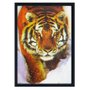 Quadro Decorativo Poster 3D Tigre Andando Sobre a Neve 50x70cm
